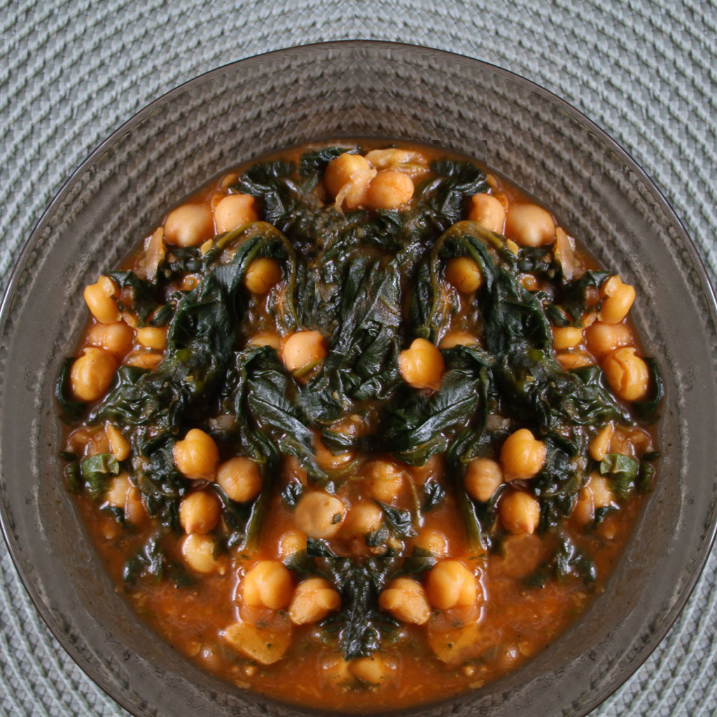  Garbanzos con espinacas